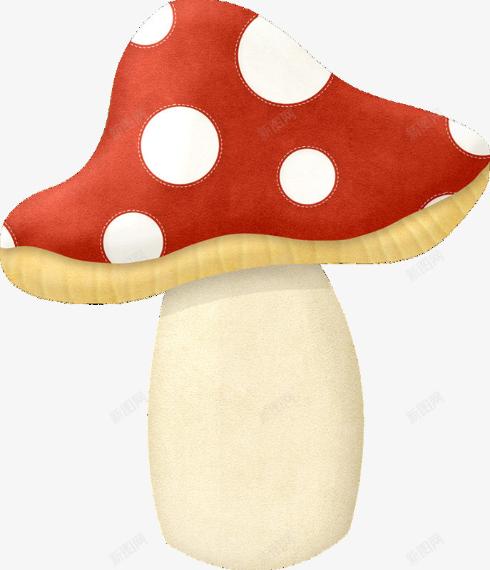 手工制作DIY蘑菇png免抠素材_新图网 https://ixintu.com diy 手工制作 波点花纹 红色蘑菇 食物卡通