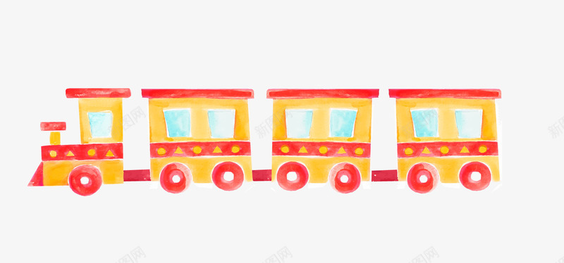 红色儿童玩具火车png免抠素材_新图网 https://ixintu.com 儿童玩具 卡通火车 红色火车 背景装饰