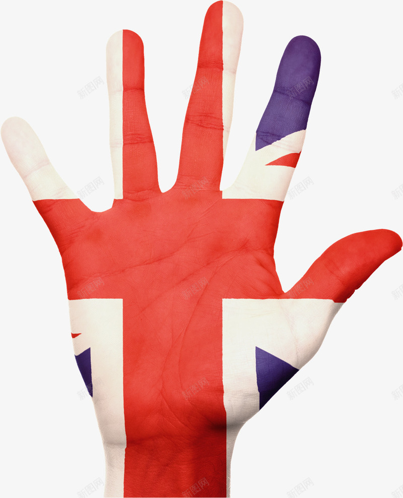 手掌上英国国旗彩绘图png免抠素材_新图网 https://ixintu.com 国旗 手 爱国主义 爱国者 联盟杰克 联盟标志 英国 英格兰