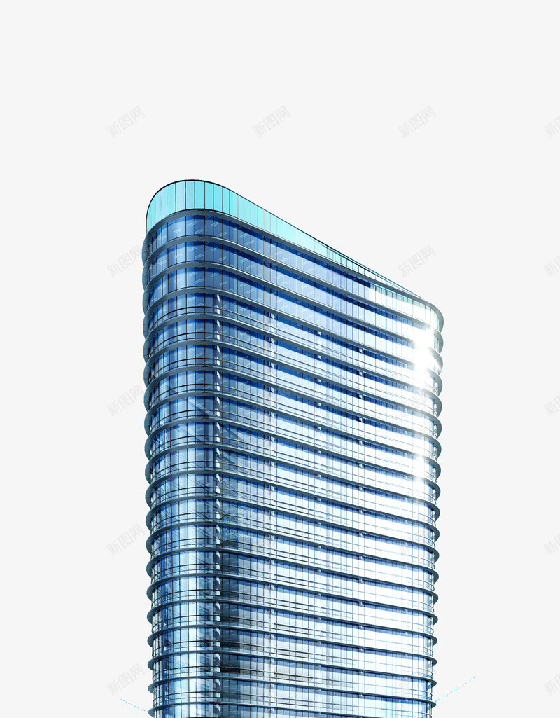 蓝色高楼png免抠素材_新图网 https://ixintu.com 创意 建筑 蓝色 设计 高楼