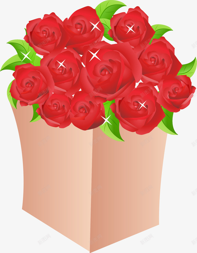 玫瑰png免抠素材_新图网 https://ixintu.com AI 卡通 手绘 玫瑰 红色 线条 花卉 花朵 鲜花