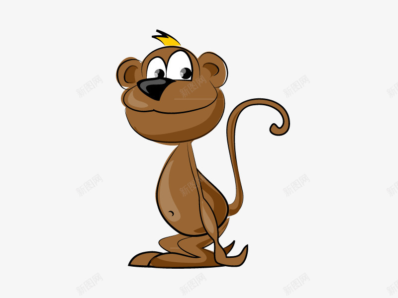 小猴子卡通元素png免抠素材_新图网 https://ixintu.com 元素 猴子 猴子卡通 矢量卡通