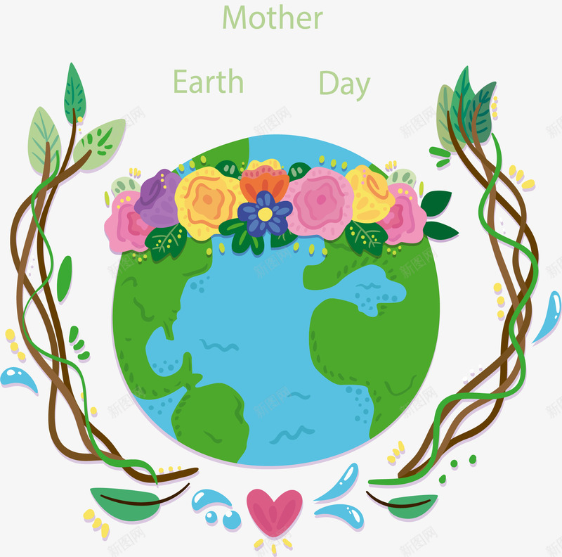 水彩蓝色的地球png免抠素材_新图网 https://ixintu.com 保护地球 地球母亲 手绘风 水彩地球 蓝色地球