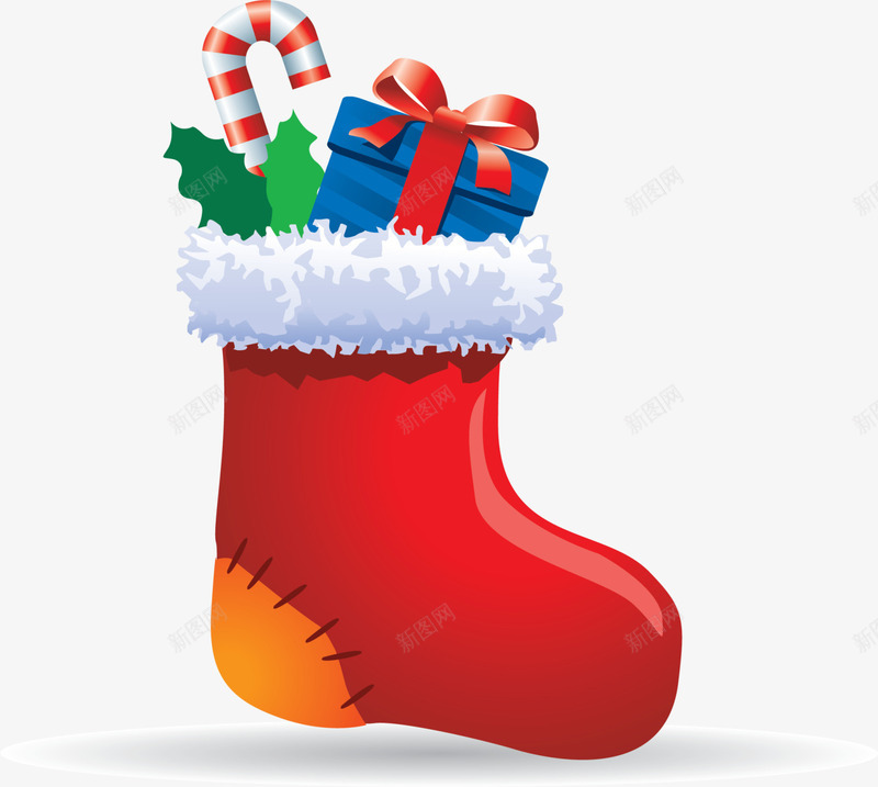 圣诞节红色圣诞袜png免抠素材_新图网 https://ixintu.com 冬季袜子 喜庆 圣诞礼物 圣诞节袜子 红色圣诞袜 红色袜子
