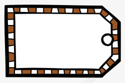 棕色背景条黑线条棕色带孔的吊牌高清图片