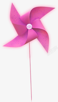 风车花纹手绘粉色花纹风车高清图片