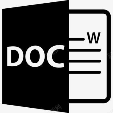 DOC文件格式符号图标图标
