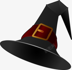 黑色简约巫师帽素材