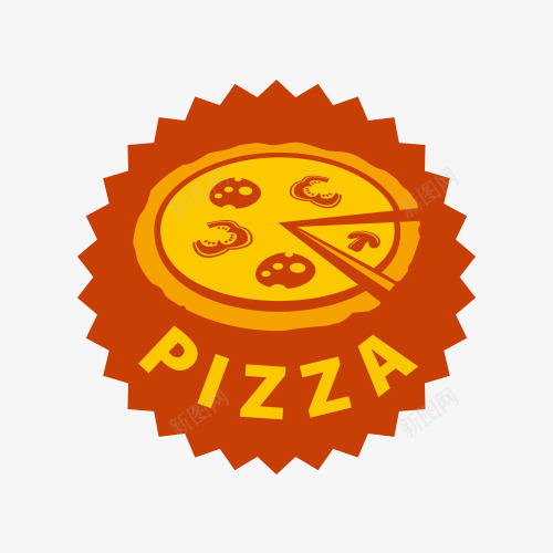 创意披萨LOGO标志矢量图图标eps_新图网 https://ixintu.com EPS LOGO标志 PIZZA 披萨 标签 矢量图