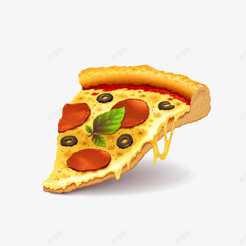 卡通逼真的披萨片矢量图eps免抠素材_新图网 https://ixintu.com 卡通 卡通披萨 披萨 披萨片 拉丝 拉丝的披萨 矢量图