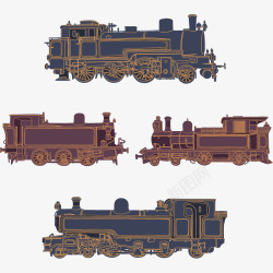 装饰插图老式火车素材