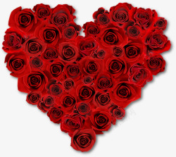 红色爱心玫瑰装饰素材
