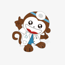 猴子医生卡通医生动物猴子高清图片