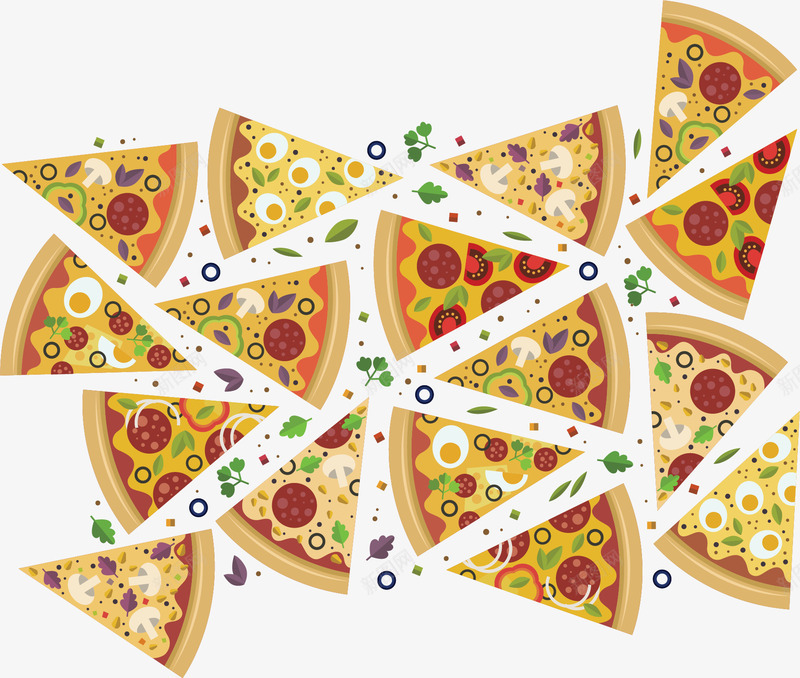 美味意大利披萨花纹矢量图ai免抠素材_新图网 https://ixintu.com 意式披萨 披萨 披萨花纹 披萨饼 矢量png 美味披萨 矢量图