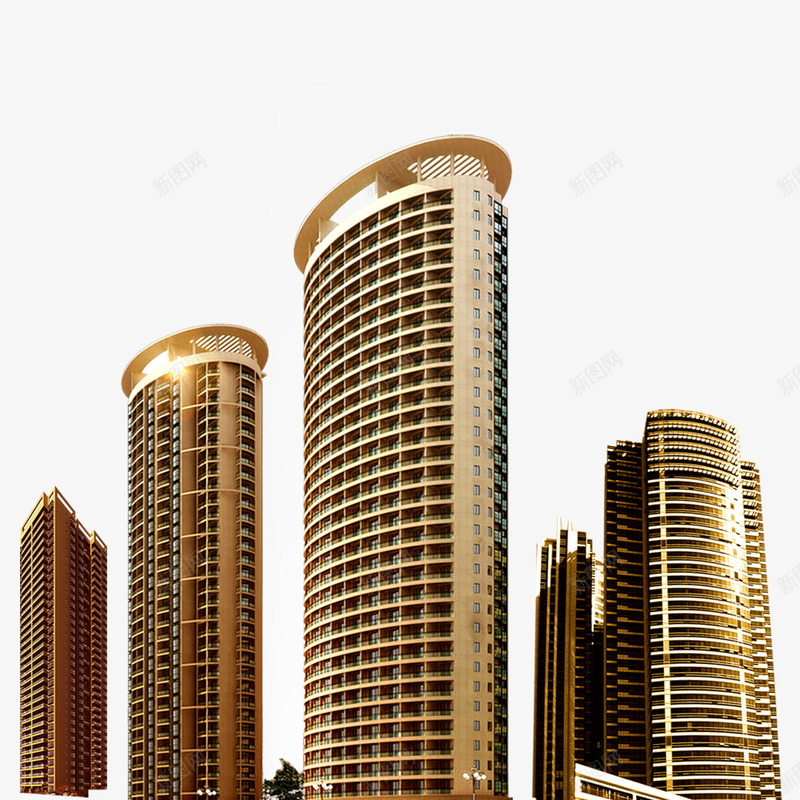 建筑元素欣赏png免抠素材_新图网 https://ixintu.com 产品实物 发光 城市 玻璃 高楼