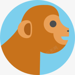 动物园野生猴子图标高清图片