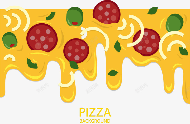 手绘披萨芝士png免抠素材_新图网 https://ixintu.com 手绘 披萨 芝士 香肠切片
