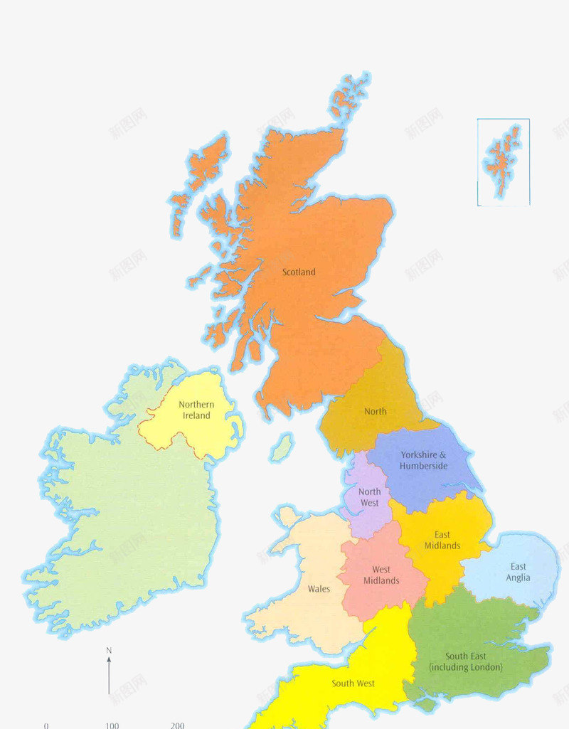 英国分区png免抠素材_新图网 https://ixintu.com 区划 国家 地图 英国地图