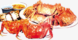 螃蟹美食食物节日素材