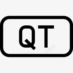 QTQT文件接口符号概述圆角矩形图标高清图片