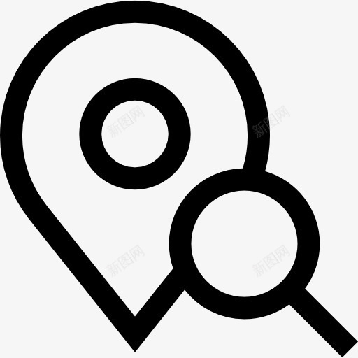 占位符图标png_新图网 https://ixintu.com GPS 占位符 地图 地图上的位置 地图的指针 搜索 标志 销