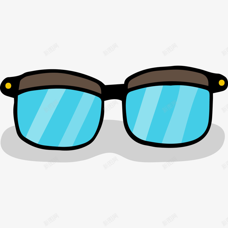 彩色手绘眼镜元素矢量图ai免抠素材_新图网 https://ixintu.com 光泽 创意 反光 彩色 手绘 眼镜 质感 镜框 矢量图