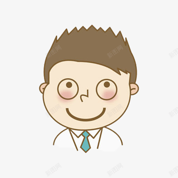 手绘男孩png免抠素材_新图网 https://ixintu.com 医生 卡通 可爱 微笑 手绘 水彩 男孩 领带