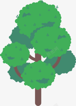 绿色的小树矢量图素材