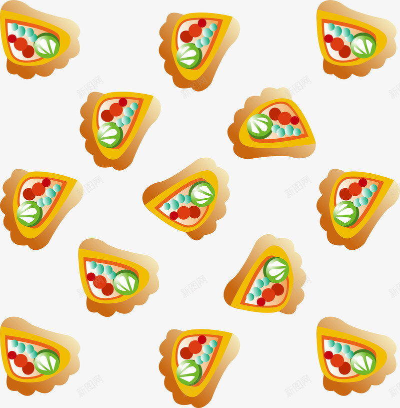 黄色披萨美食png免抠素材_新图网 https://ixintu.com 免抠PNG 披萨 美食 背景 边框纹理 食物 黄色