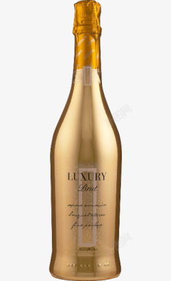 一瓶金色优雅的瓶酒素材