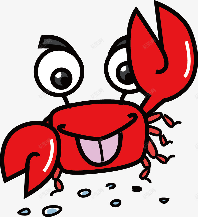 卡通可爱螃蟹png免抠素材_新图网 https://ixintu.com 卡通 可爱 螃蟹