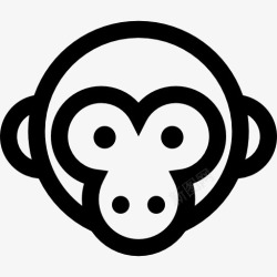 灵长类动物猴子图标高清图片