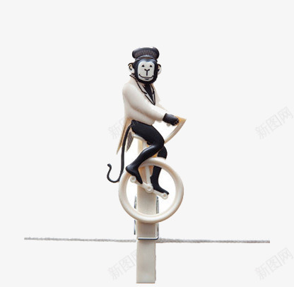 动物表演png免抠素材_新图网 https://ixintu.com 猴子 猴子骑单车 线杆