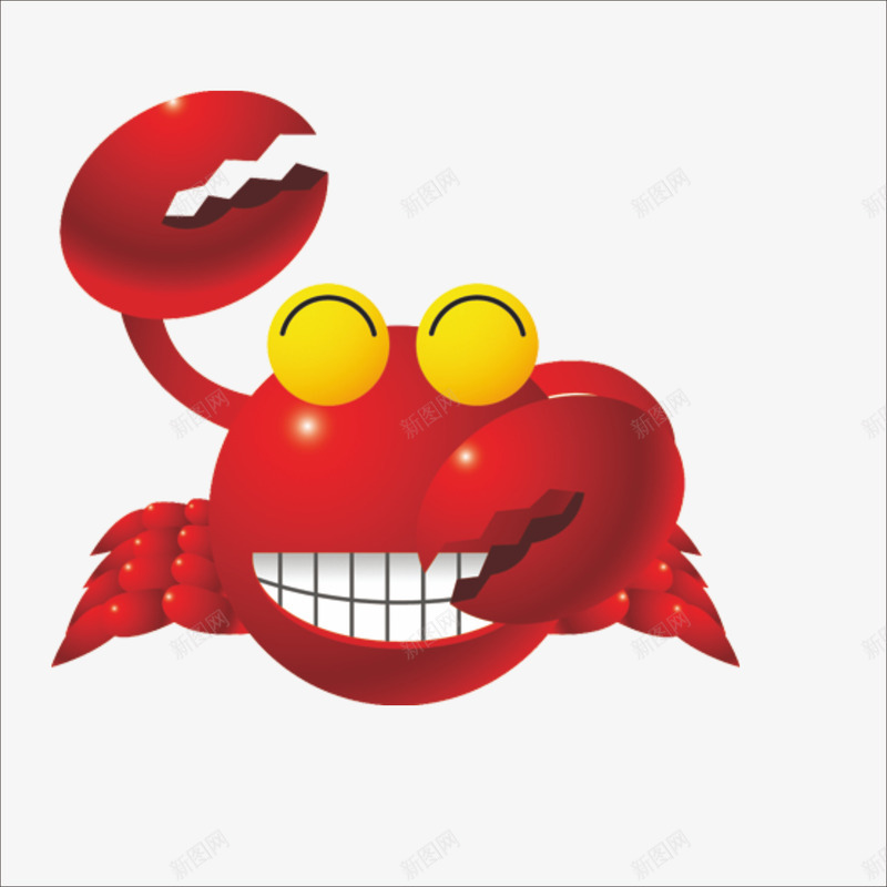 螃蟹png免抠素材_新图网 https://ixintu.com 卡通螃蟹 蟹子