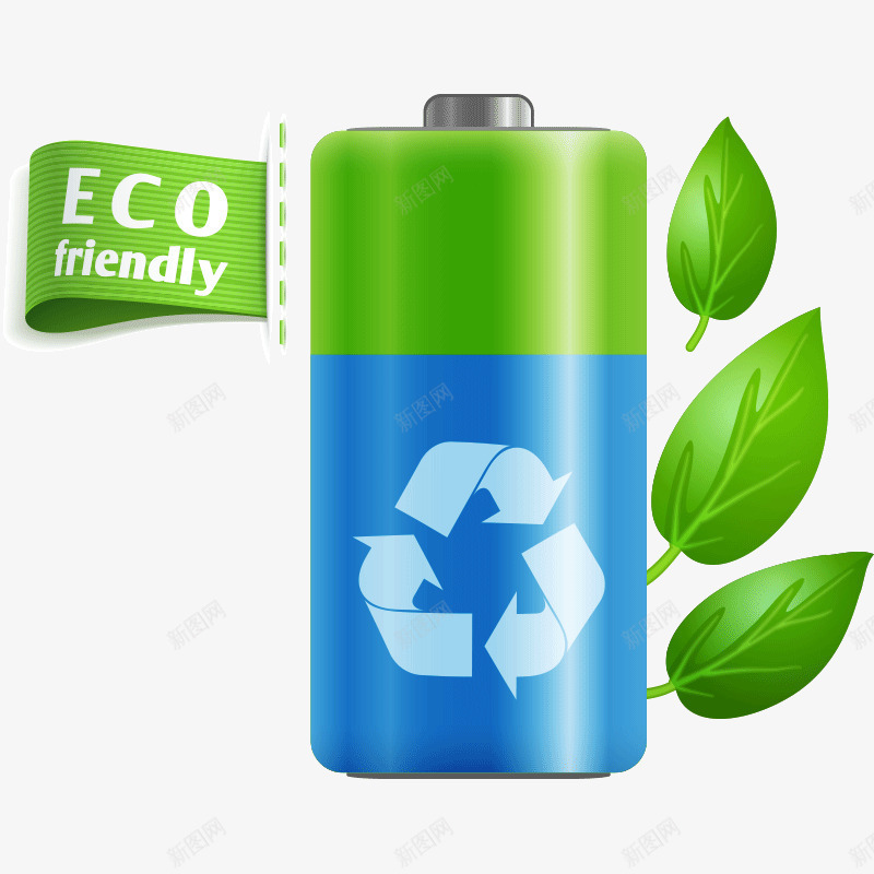 环保电池png免抠素材_新图网 https://ixintu.com 创意 叶子 环保 生态 电池 绿色