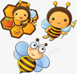 卡通蜜蜂和蜂浆素材
