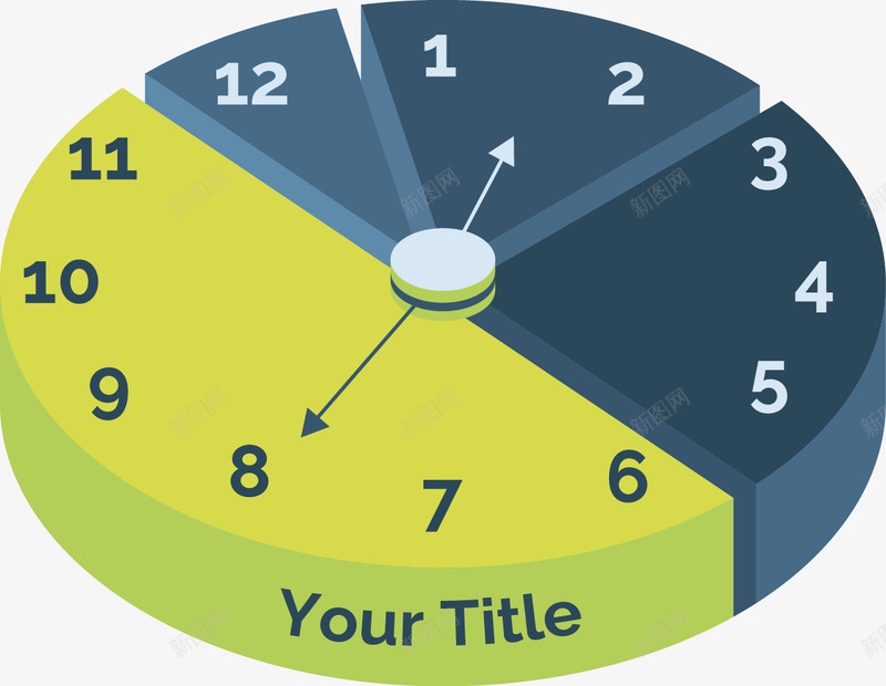 立体时钟矢量图ai免抠素材_新图网 https://ixintu.com ppt素材 时钟 时间 立体 矢量图