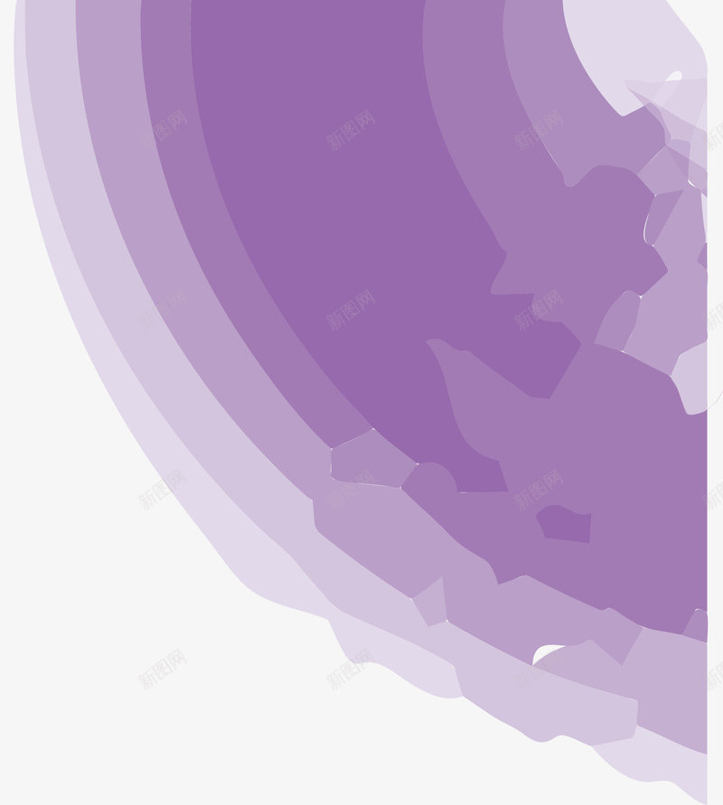 手绘紫色半圆png免抠素材_新图网 https://ixintu.com 免抠PNG 半圆 小清新 手绘 水彩 渐变 紫色
