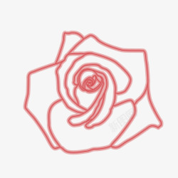 手绘红色玫瑰花朵素材