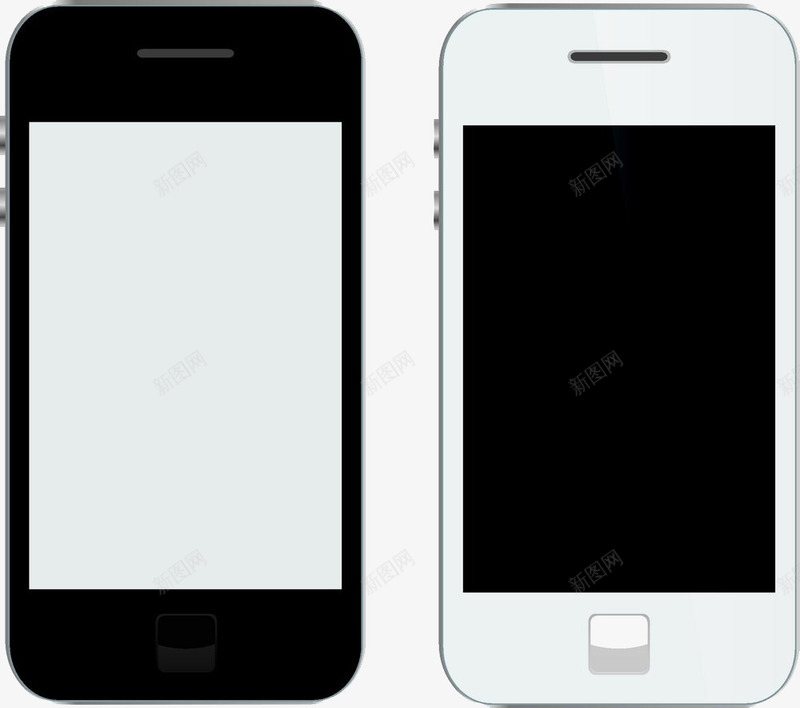 黑白智能手机png免抠素材_新图网 https://ixintu.com 实物 手机 智能手机 黑白手机