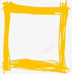 黄色的装饰框素材