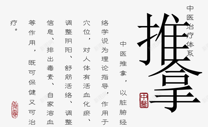 中国中医医理研究png免抠素材_新图网 https://ixintu.com 中国中医 医理研究 推拿简介