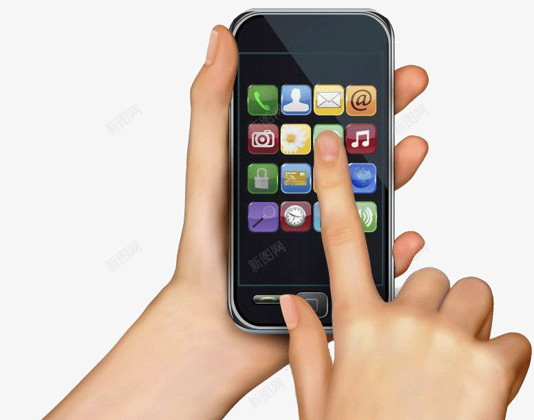 手握智能创意手机png免抠素材_新图网 https://ixintu.com 创意 创意手机 手势 手握手机 智能