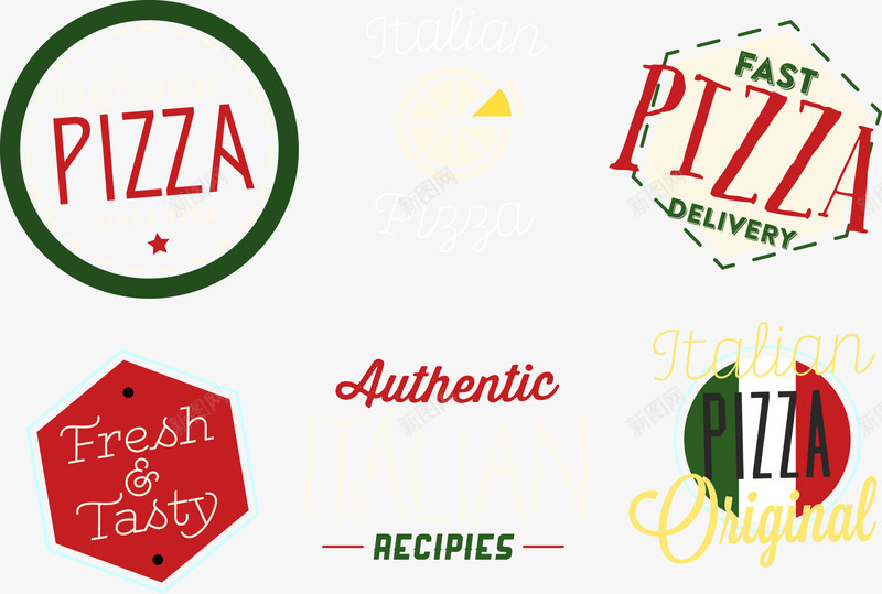创意PIZZA披萨logo图标png_新图网 https://ixintu.com logo设计 披萨