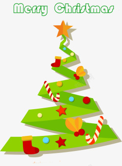 拐棒糖创意绿色圣诞树高清图片