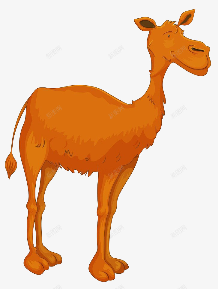 孤独的骆驼png免抠素材_新图网 https://ixintu.com 动物 卡通手绘 四条腿的 沙漠动物 背上山峰 驼峰 驼队 骆驼