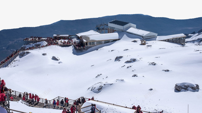 云南玉龙雪山风景psd免抠素材_新图网 https://ixintu.com 名胜古迹 旅游风景 著名建筑