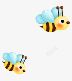 唯美卡通可爱小蜜蜂素材