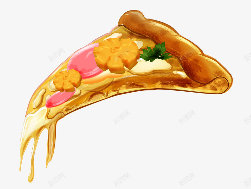 黄色美味披萨png免抠素材_新图网 https://ixintu.com 免抠PNG 披萨 简约 美味 装饰图案 西点 食物 餐饮 黄色