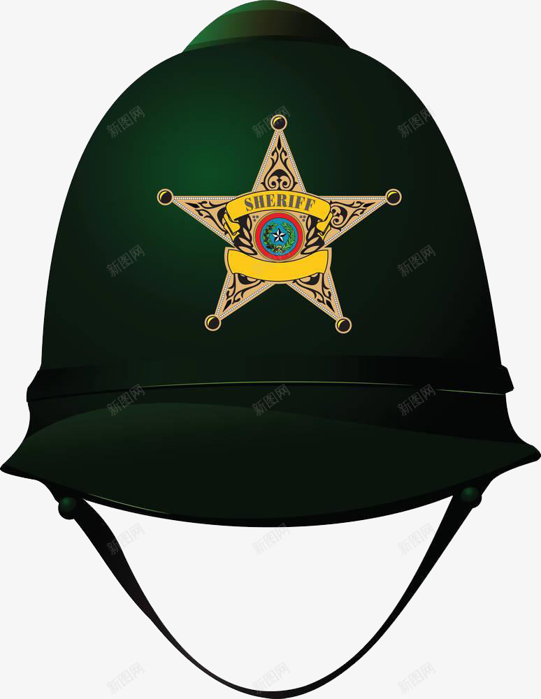 绿色的警察帽png免抠素材_新图网 https://ixintu.com 严肃 地方警察 威严 旧时代 绿色 警察 警察帽 警帽 警方